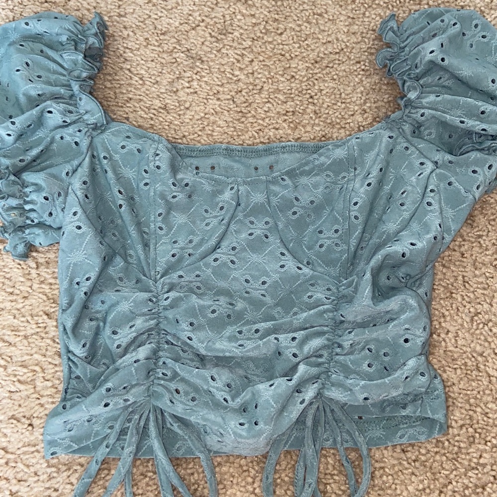 Scrunched crop top